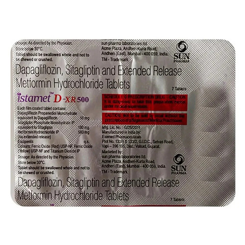 Istamet Sitagliptin Metformin Tablet, Type 2 Diabetes Treatment Medicine
