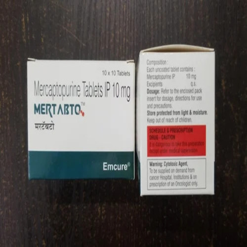 Mertabto Mercaptopurine 10mg Tablet, Blood Cancer (Leukemia) Treatment Medicine - Dosage Form: Tablet