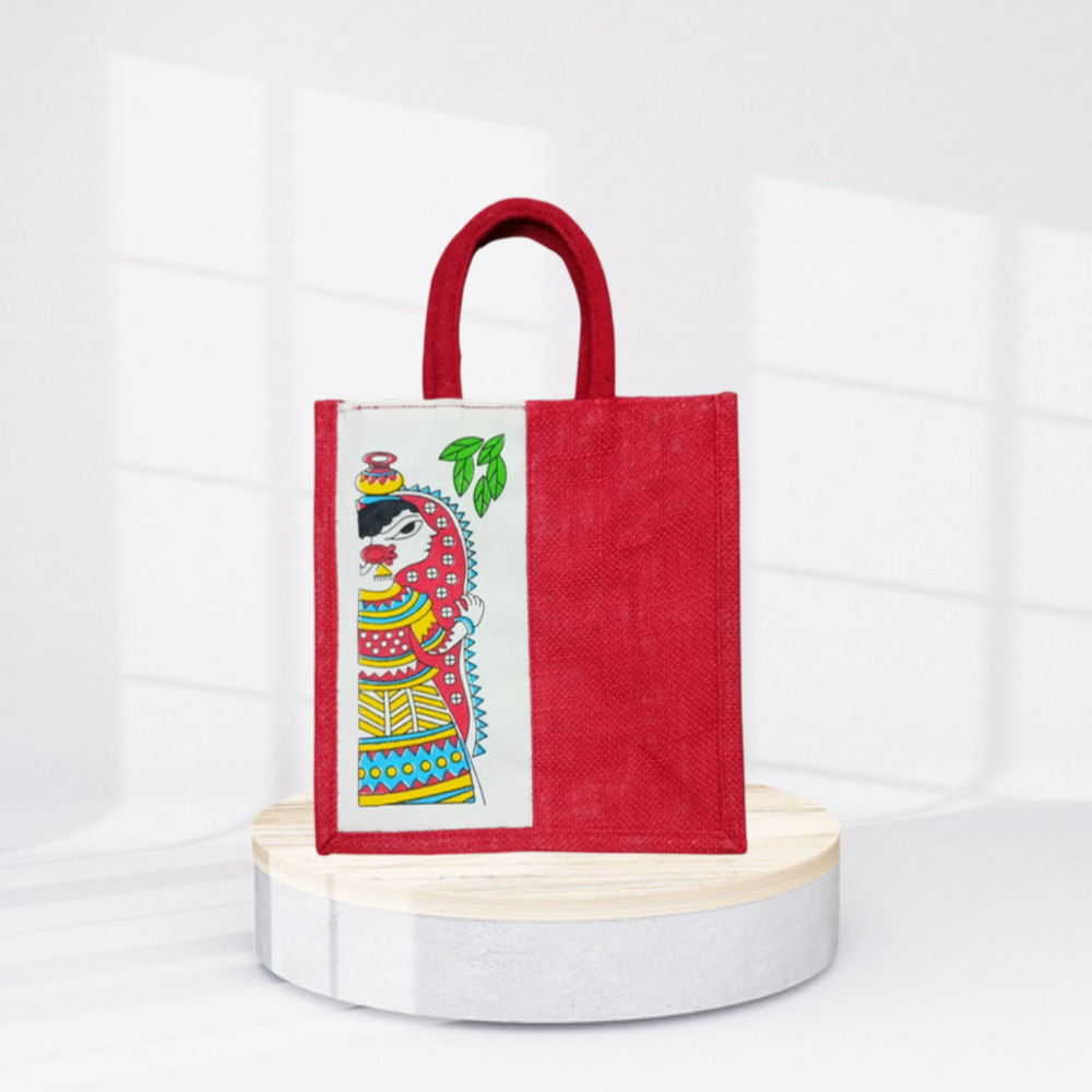COLOUR JUTE CANVAS BAG
