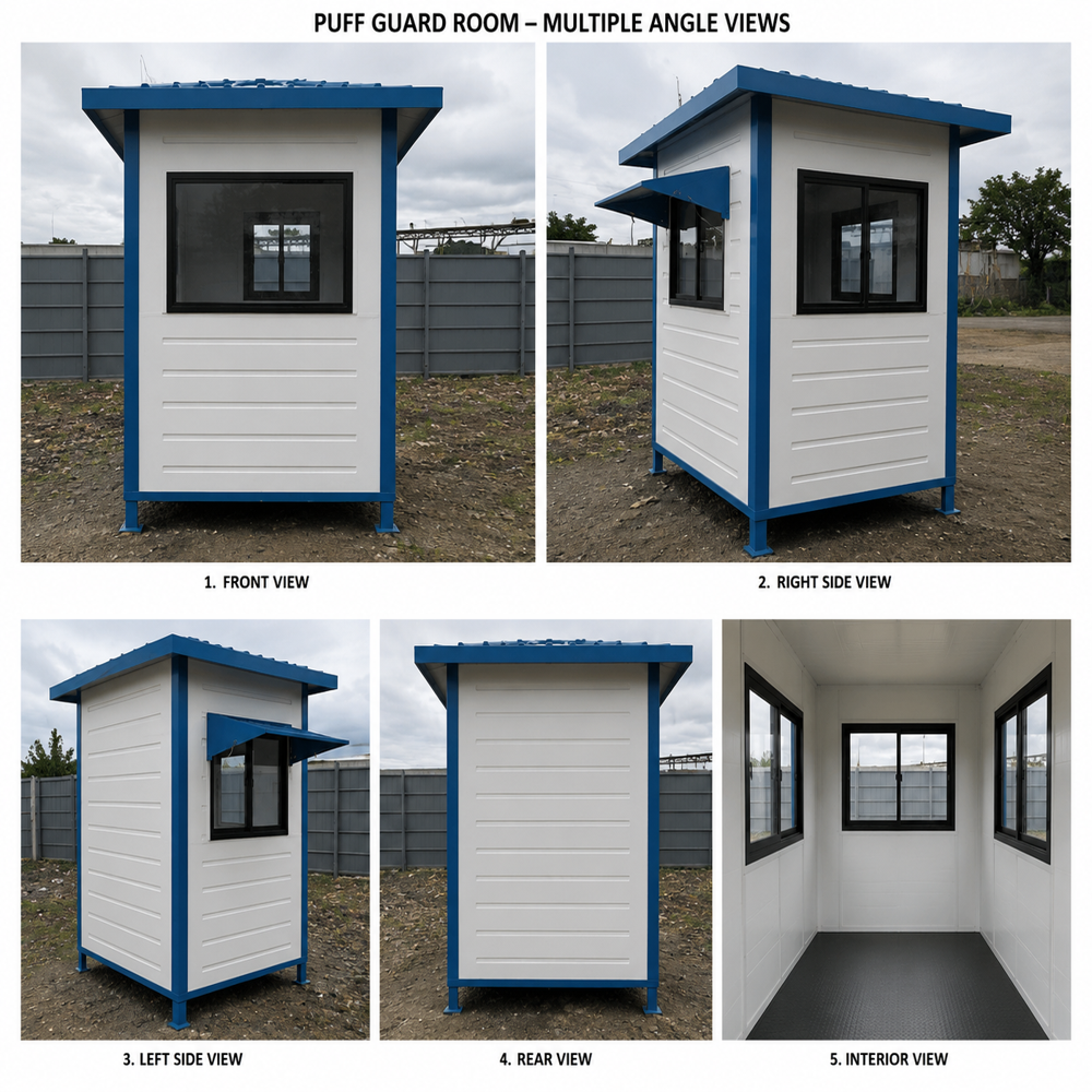 Acp Portable Cabins - High-quality Frp Materials, White Finish | Versatile Space For Office, Shop, Or House