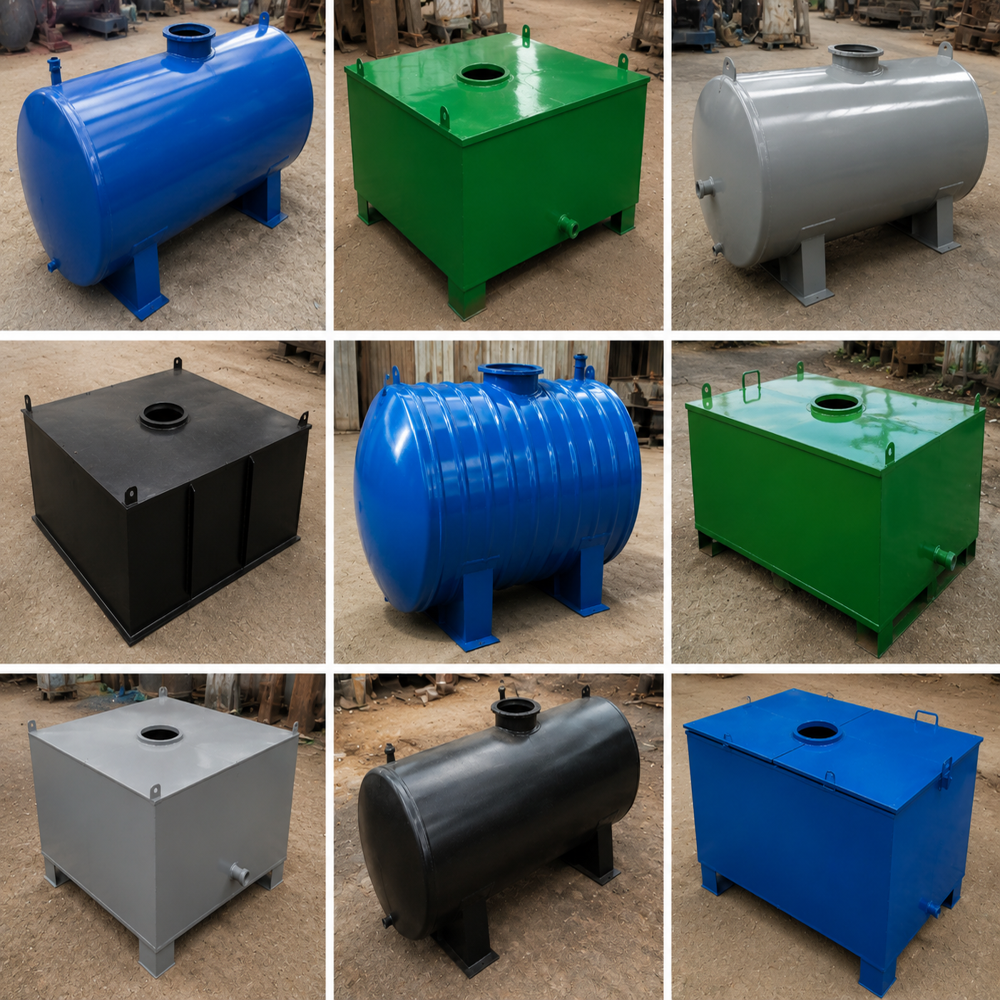 Frp Bio Digester Tank - Fiberglass Material, 1000 Liter/day Capacity, Green Color | Ideal For Industrial Sewage Collection & Treatment