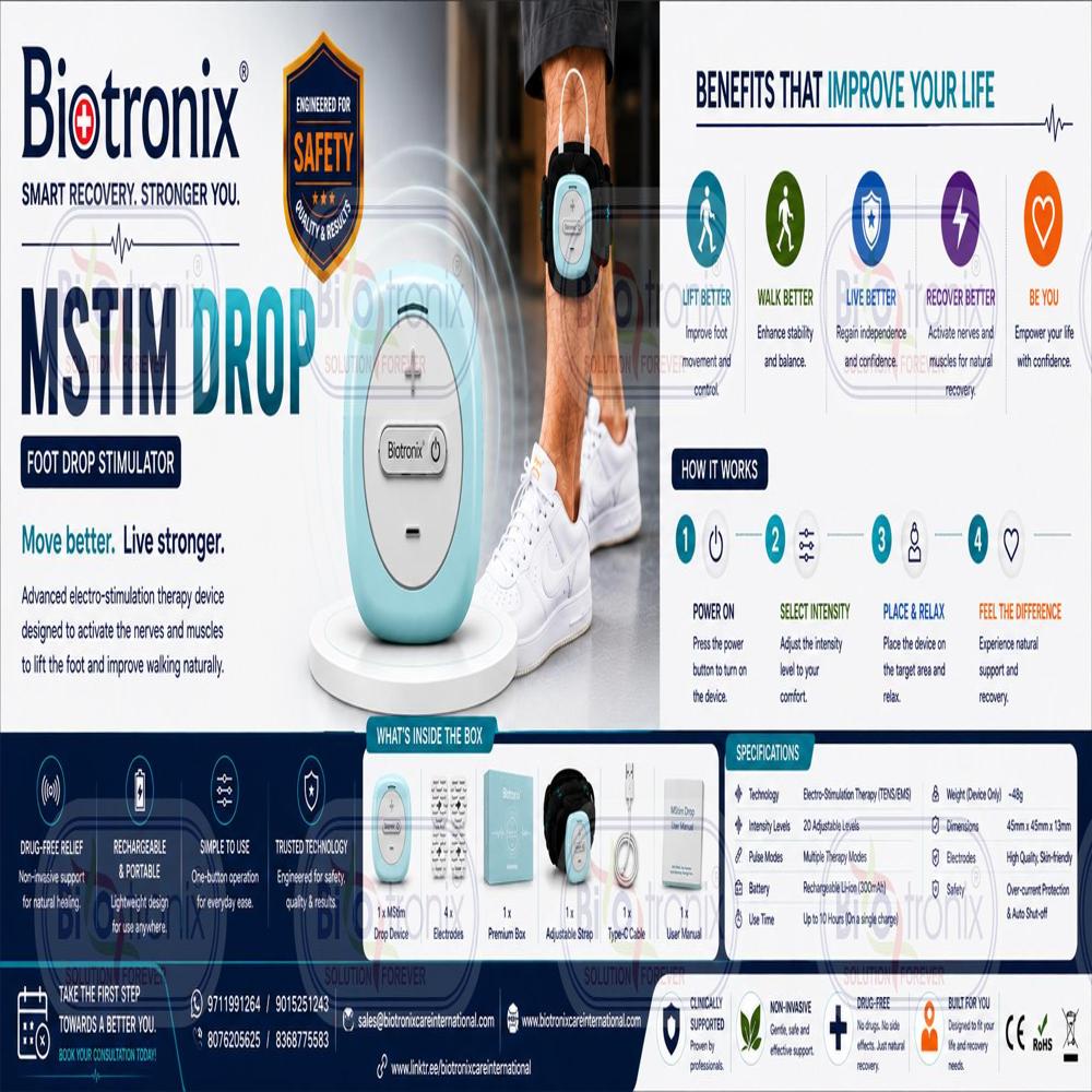 Foot Drop Recovery Stimulator for Neurological Rehabilitation
