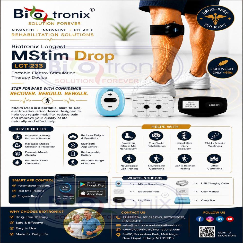 Foot Drop Recovery Stimulator for Neurological Rehabilitation