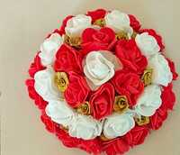 Hair Bun With Rose - Earrings Type: Stud Earrings