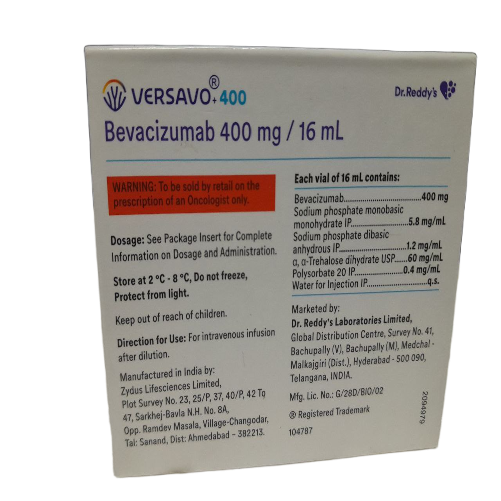 Versavo 400mg - Bevacizumab Injection