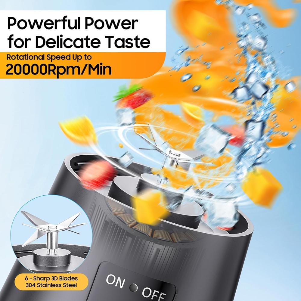 6 Blade 2 USB Portable Juicer Bottle