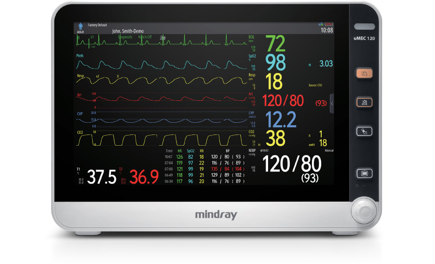 Mindray Umec 120 Patient Monitor - Color Code: Medical White With Grey Accent Finish (Hospital Standard Design)