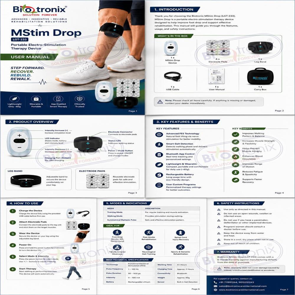 Advanced Foot Lift Stimulation Device for Neuro Rehabilitation