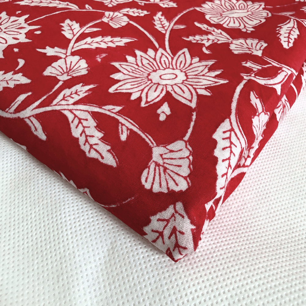 Hand Block Printed Cotton fabric