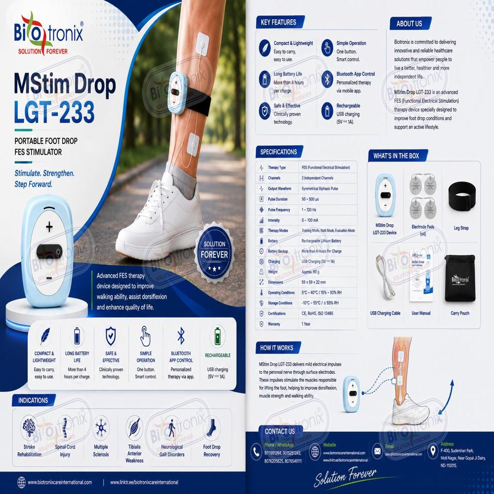 Foot Drop Functional Electrical Stimulation Device for Gait Training