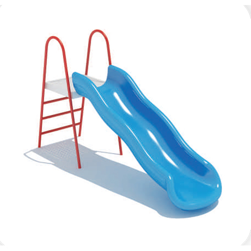 KPSL 02 Slides - FRP with MS Frame, 10 Feet, Multi-Color | Wide Anti-Skid Steps, Glossy Surface, UV Resistant