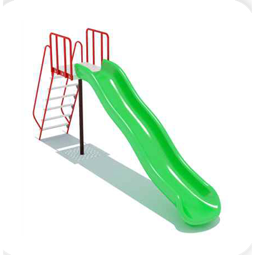KPSL 05 Slides - FRP Slide with Powder-Coated Mild Steel Frame 2200x420x650 mm Red/Yellow/Blue Anti-Slip Stairs & Reinforced Handrails
