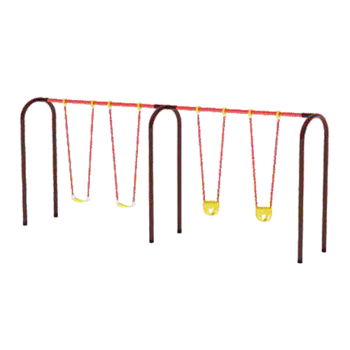 KPSW 05 Swing - Powder Coated Mild Steel, 6x6x4 ft, Custom Colors | Twin-Seat, Anti-Slip, Weatherproof Playground Equipment