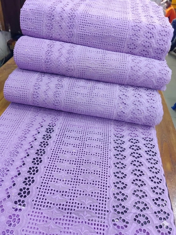 Purple Swiss Cotton Volie Fabric