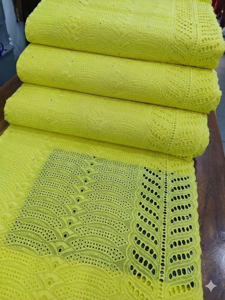 Parrot Color Swiss Cotton Volie Fabric