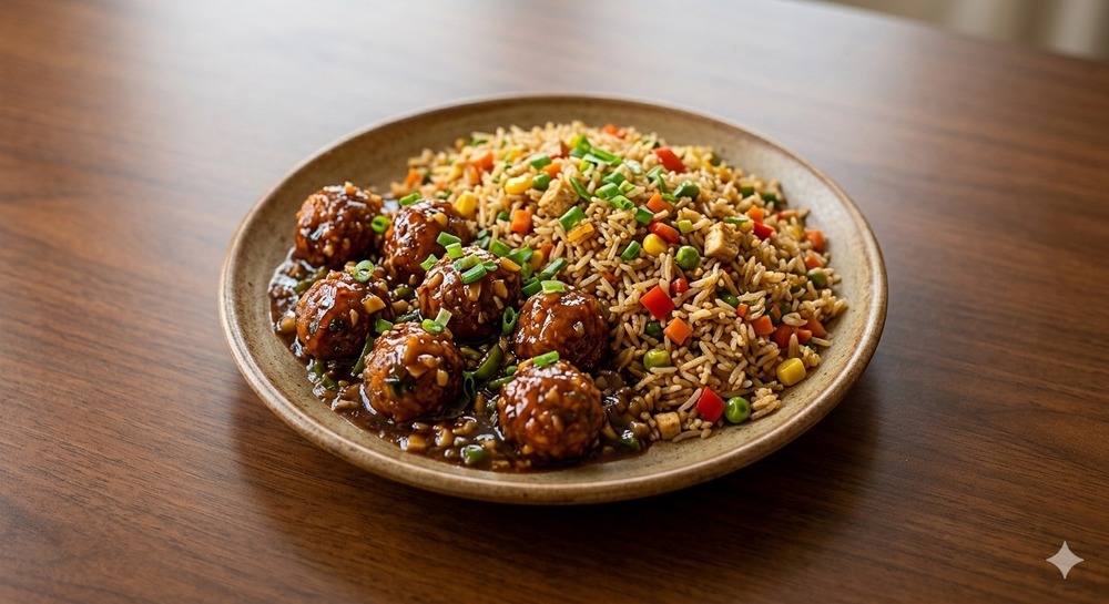 Manchurian with Fried Rice