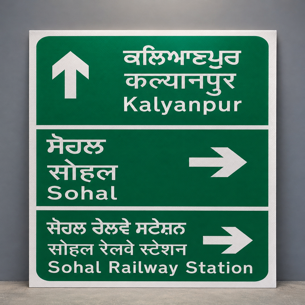 Advance Direction Sign Board