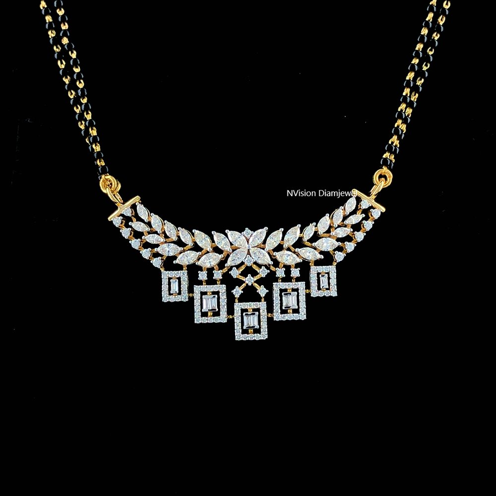 Floral Natural Diamond Mangalsutra Sparkle for Your Forever Vows