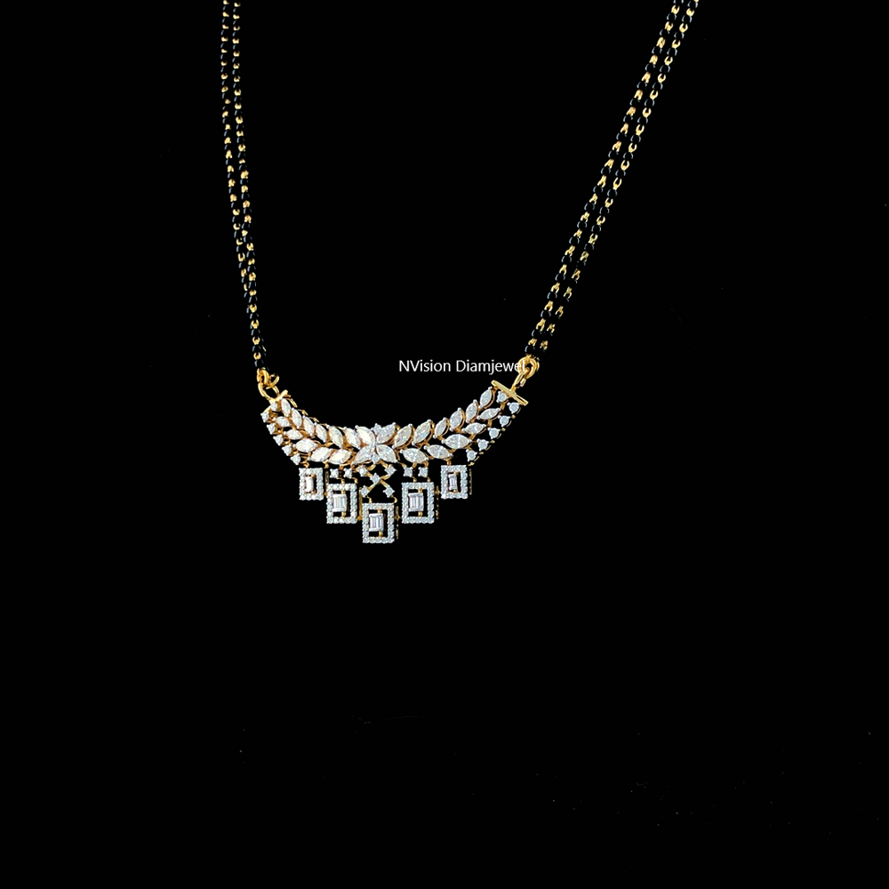 Floral Natural Diamond Mangalsutra Sparkle for Your Forever Vows