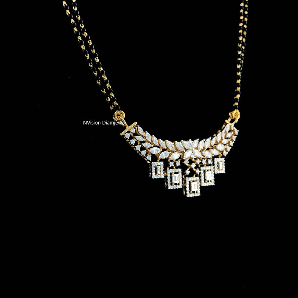 Floral Natural Diamond Mangalsutra Sparkle for Your Forever Vows