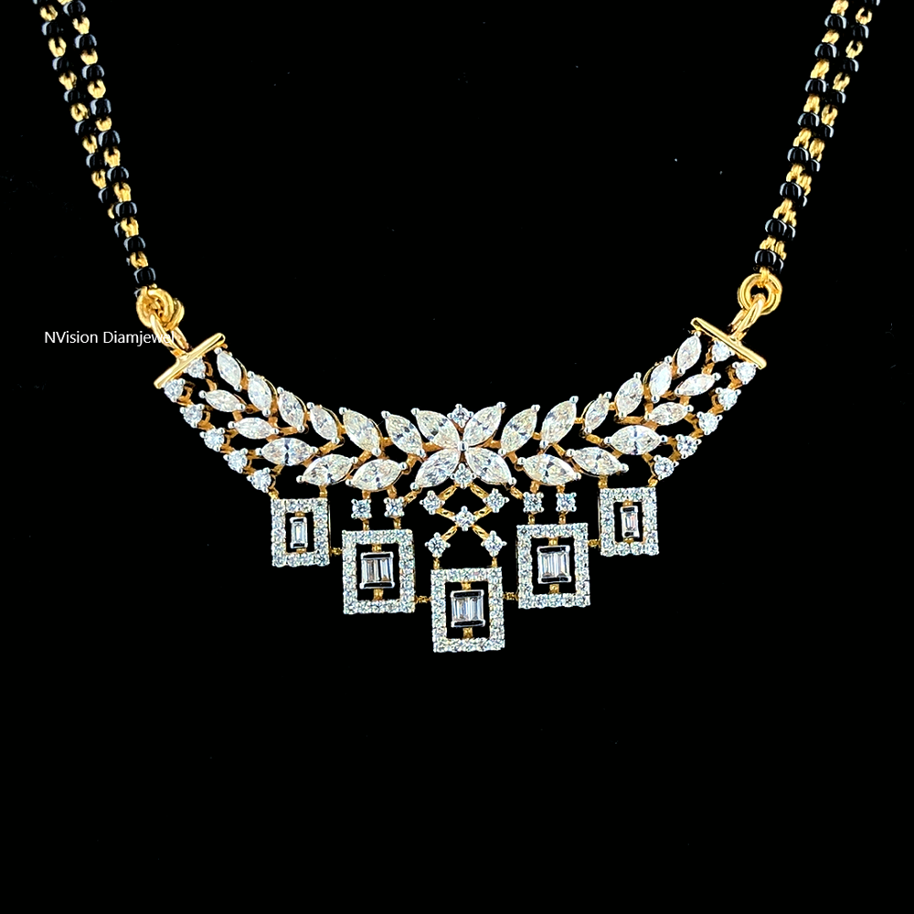 Floral Natural Diamond Mangalsutra Sparkle for Your Forever Vows