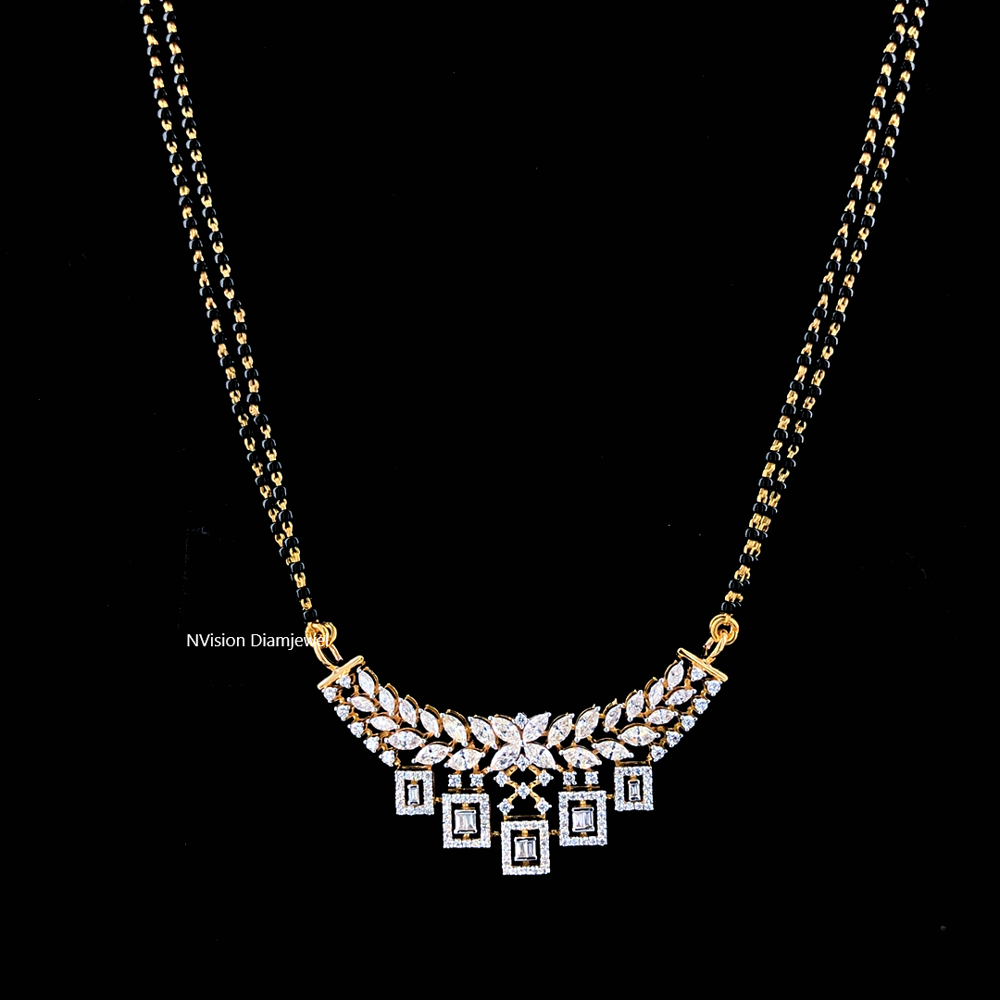 Floral Natural Diamond Mangalsutra Sparkle for Your Forever Vows
