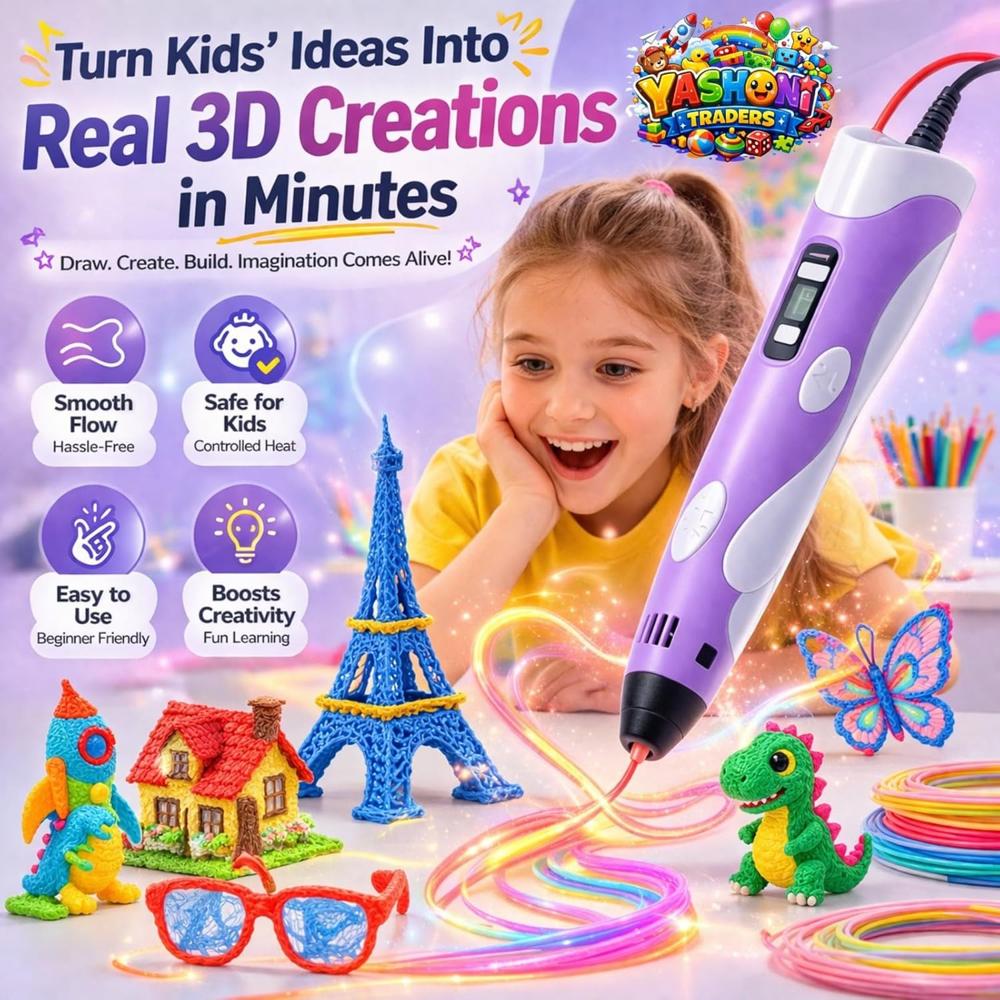Yashoni 3D Printing Pen For Kids - Color: Multi Color