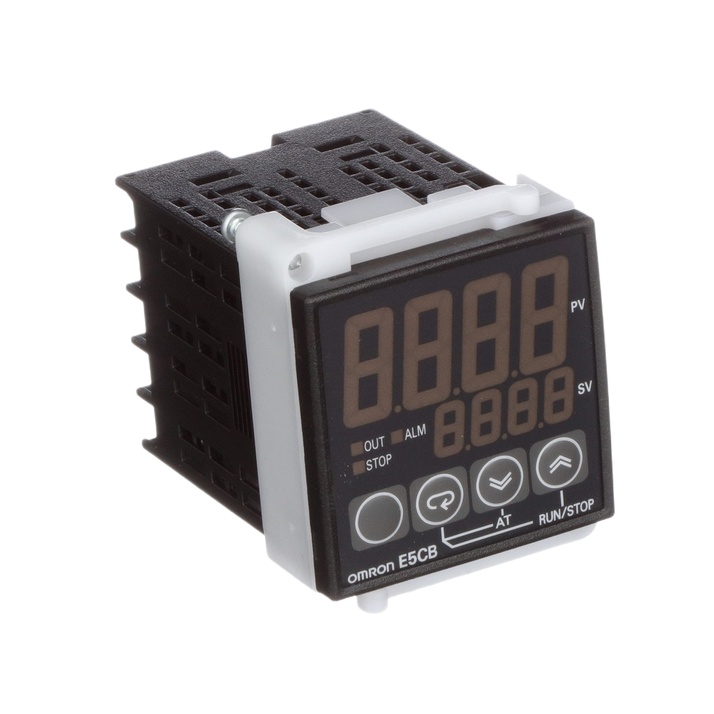 Omron E5cb-q1tc Panel Mount Pid Temperature Controller - Color: White & Black