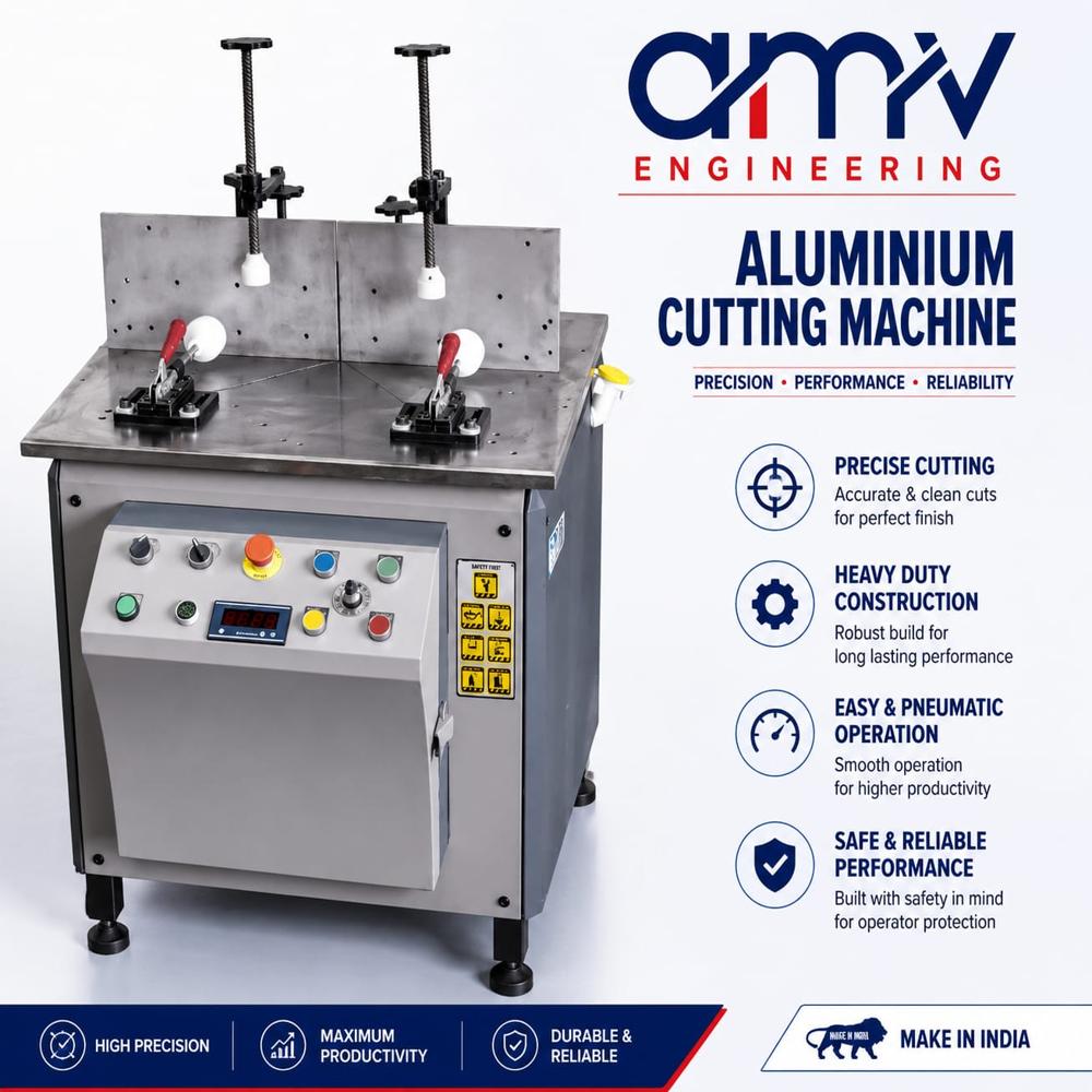 Automatic Upvc Profile Cutter - Color: Gray And White