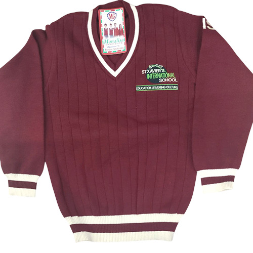 Red Color School Sweater