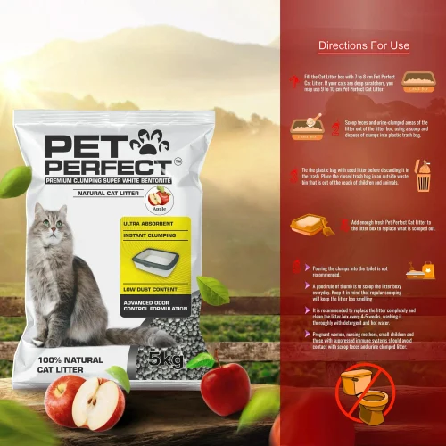 Cat Litter Apple 5kg Round CL-APP-01R