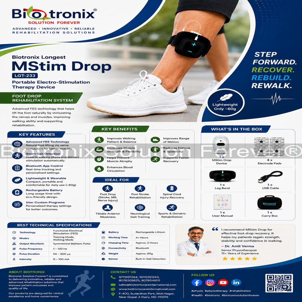 Foot Drop Therapy Equipment for Lower Limb Rehabilitation