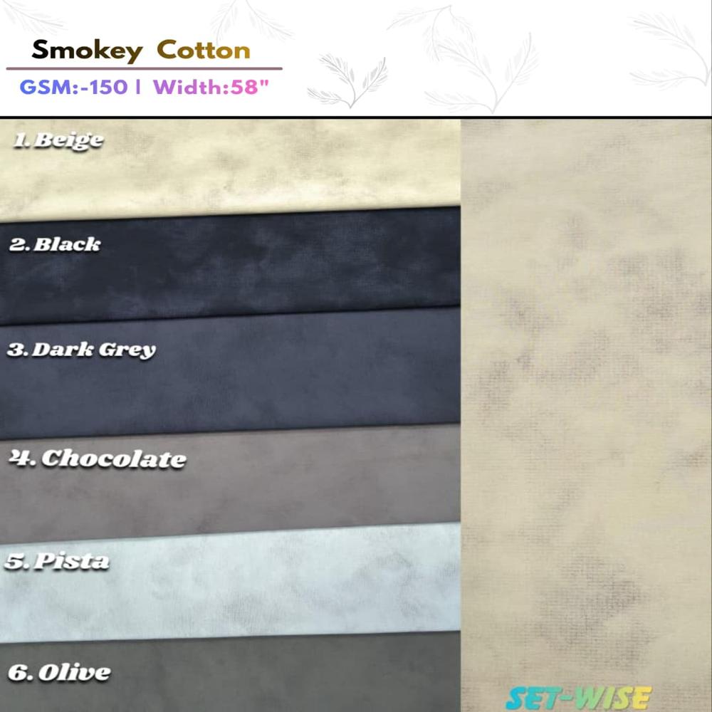 Smokey Cotton Polyester Lycra - Application: Garments