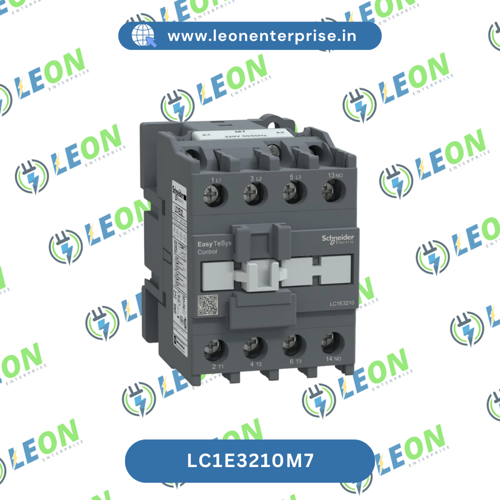 Schneider Electric Easy TeSys LC1E Power Contactor 32 A, 3 Pole, 220 V AC, 1 NO, AC3 Duty | LC1E3210M7