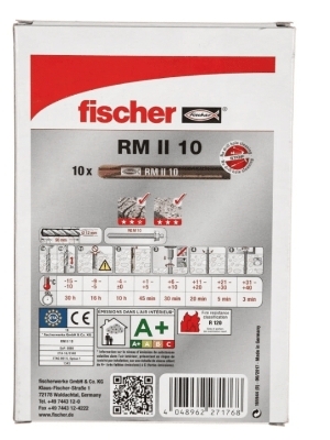Fischer Chemical Resin capsule RM II 10 , RG M10 x 130