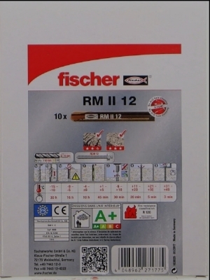 fischer chemical Resin capsule RM II 12 , RG M12 x 160
