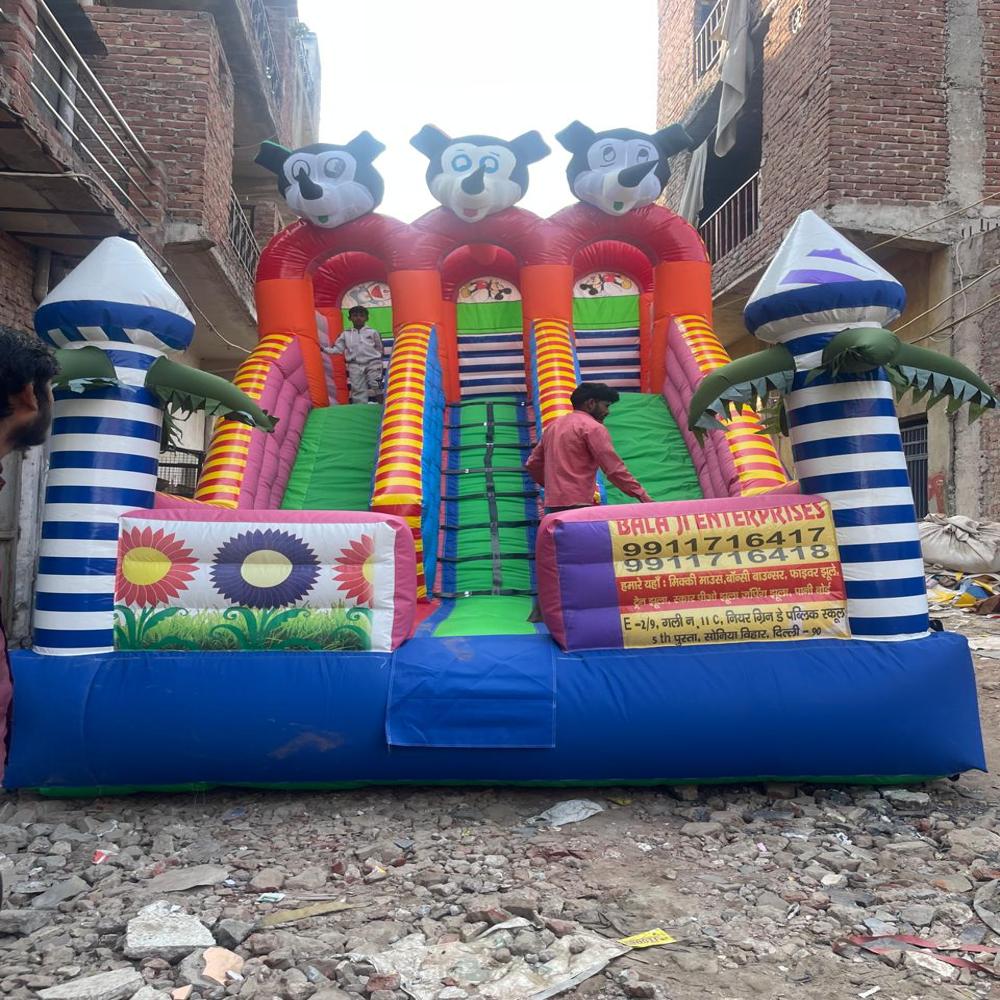Kids Playing Micky Mouse Bouncy Slide -12/18