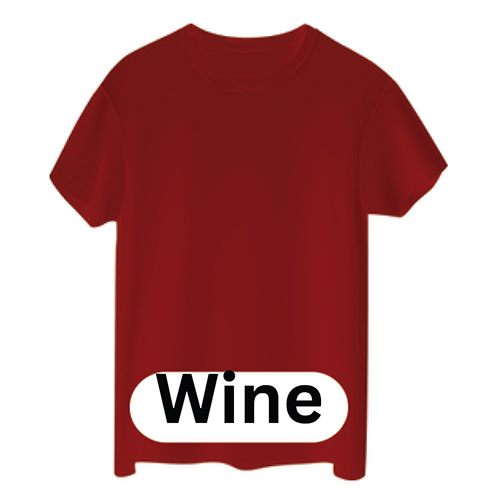 240 GSM Wine Color French Terry Cotton T Shirt