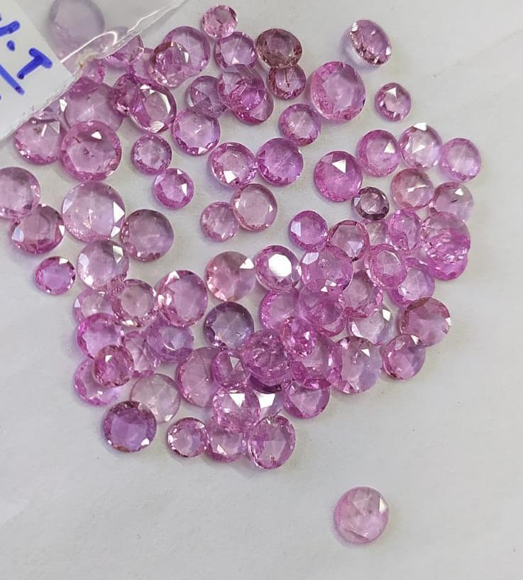 3-6 MM Pink Sapphire Round Lot