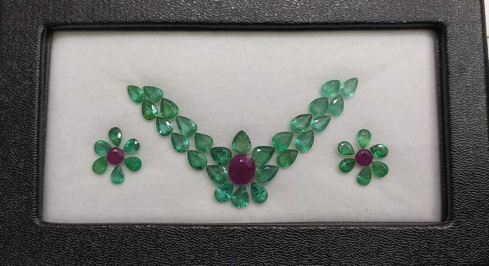 Natural Zambian Emerald Layout For Jewellery Setting