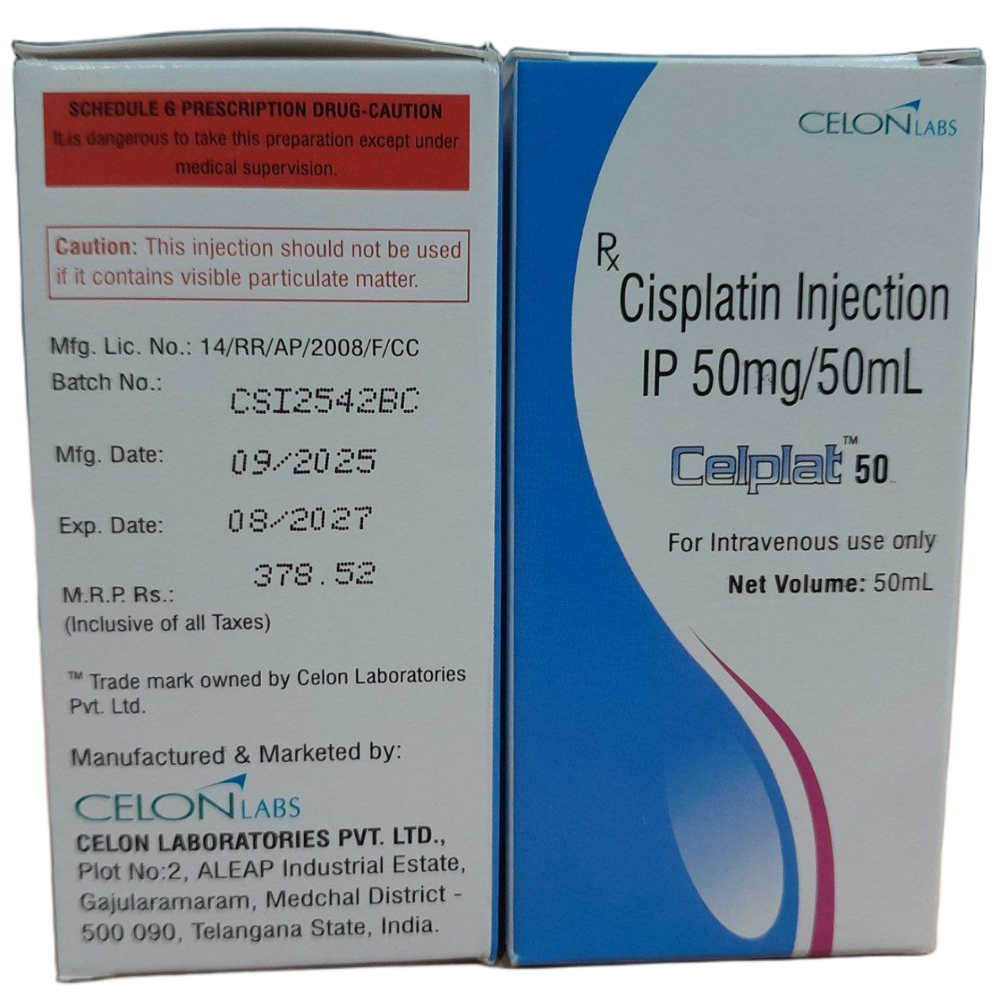 Celplat 50mg - Cisplatin Injection