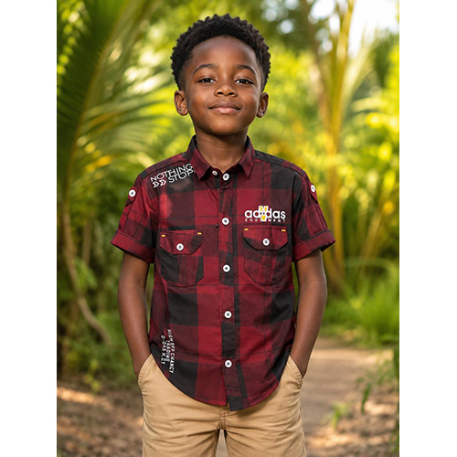 Kids Red Check Shirt