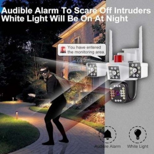 TRIPLE LENS 360 Degree 4G CCTV ELECTRIC CAMERA
