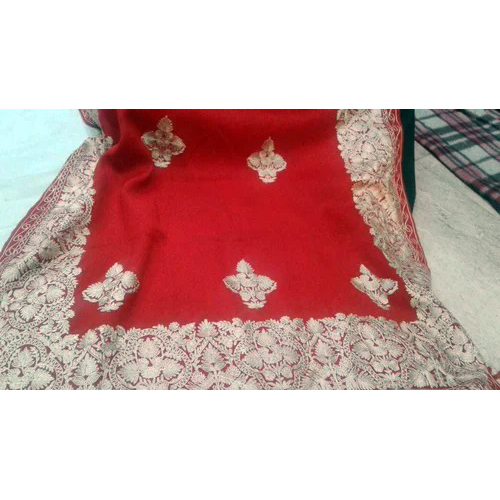 Fancy Red Color Embroidered Shawls