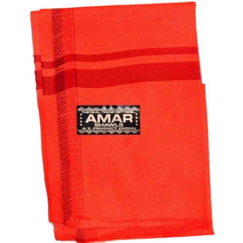Orange Color Embroidered Shawls