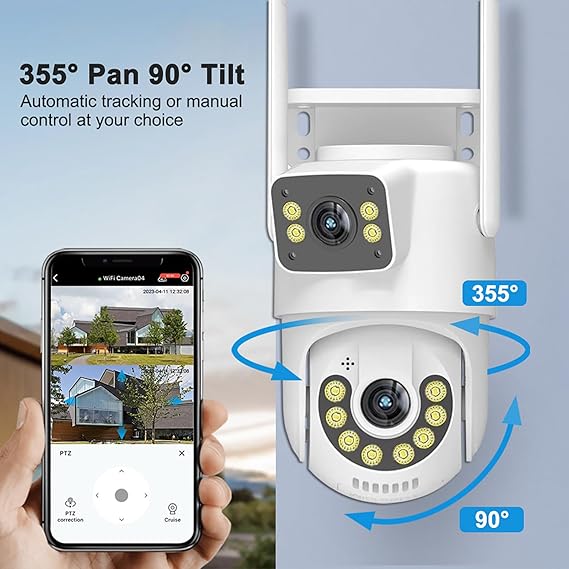 PTZ-DUAL LENS 360 Degree 4G CCTV ELECTRIC CAMERA