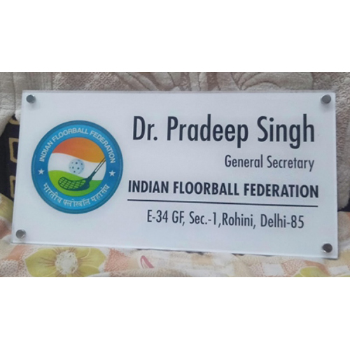 Acrylic Glass Name Plate