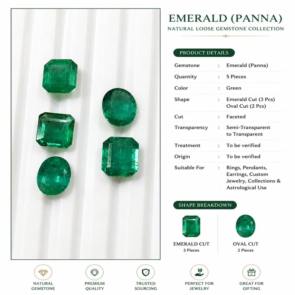 Emerald Gemstone - Color: Green