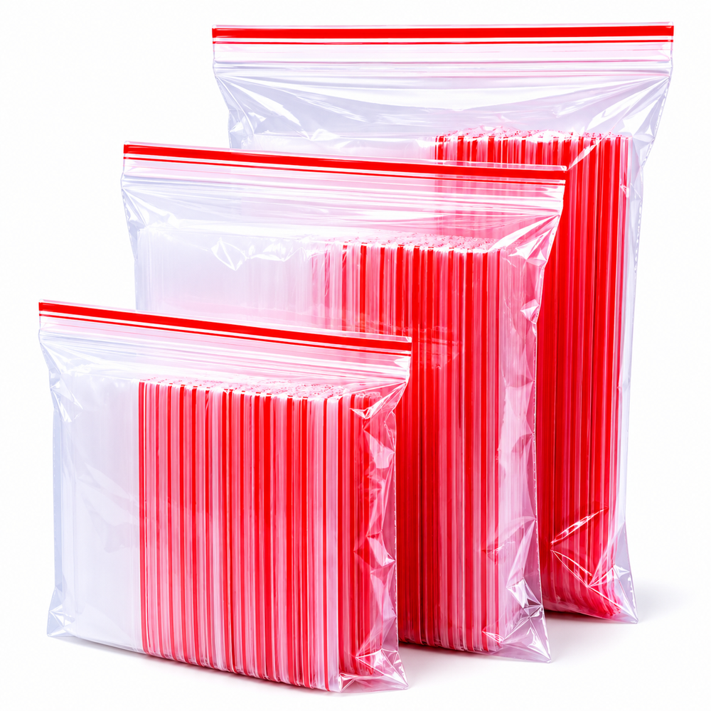 Ziplock Bags - Color: Transparent (Custom Colors Available)
