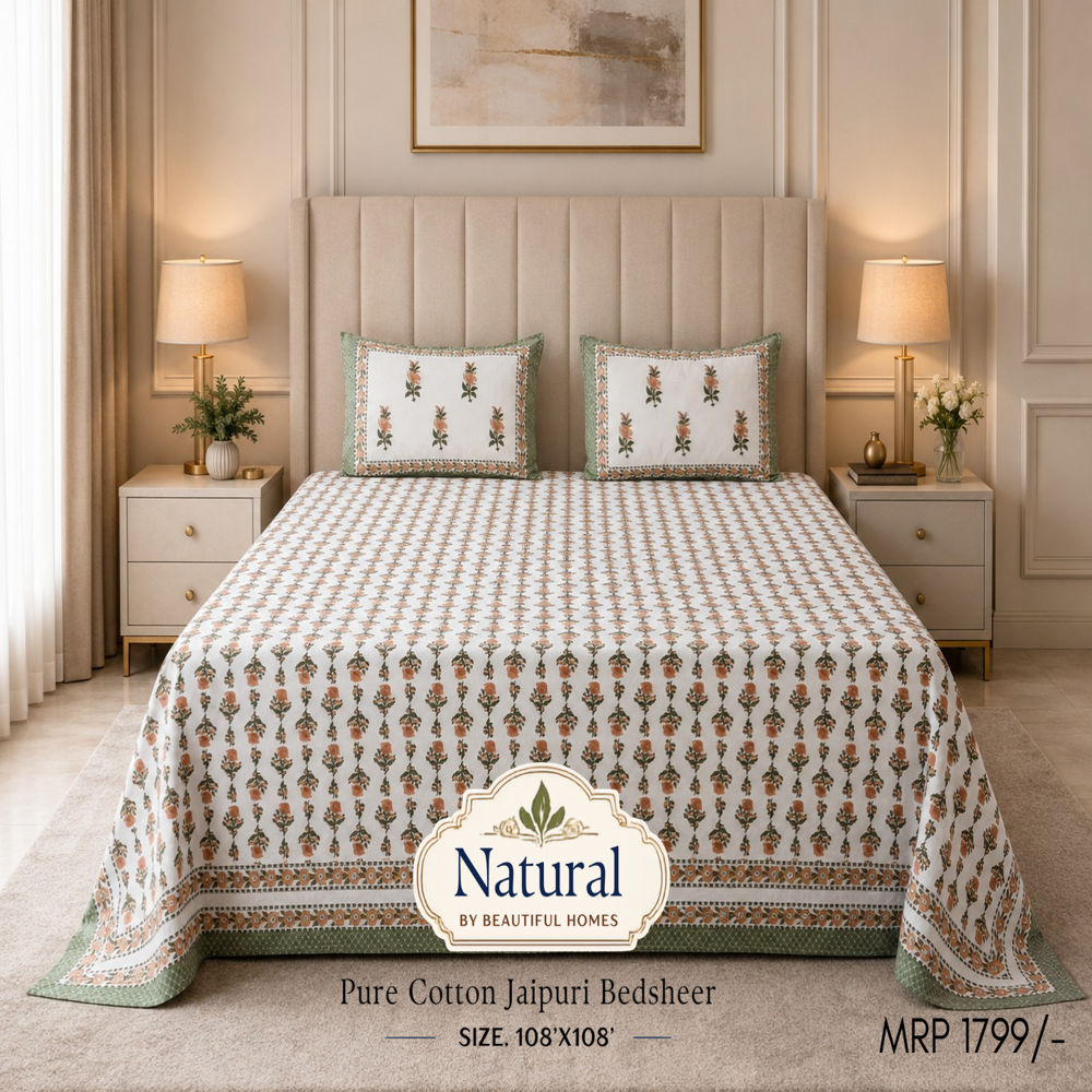 Natural Double Bedsheets